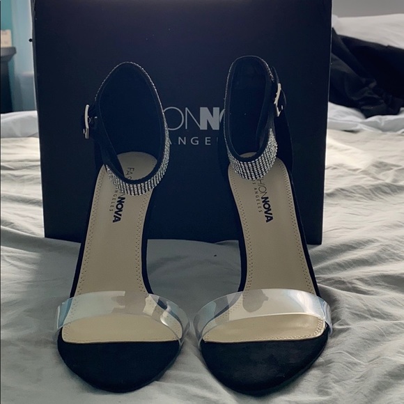 ❌SOLD❌ 💎Fashion Nova Heels with Rhinestones - Picture 3 of 6